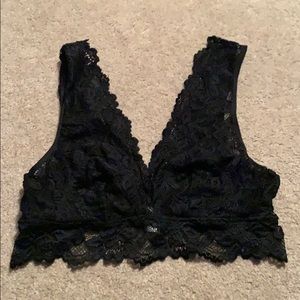 Boutique black lace bralet size medium